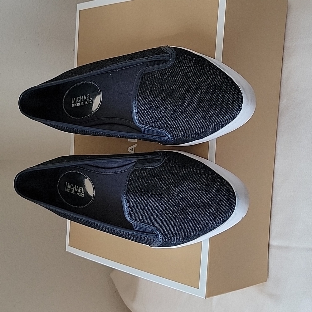 Denim Michael Kors slip on sneakers